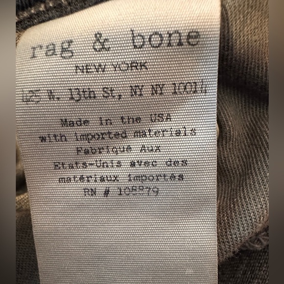 🇺🇸 Made in the USA- Rag & Bone- Women's Skinny Capri Jeans - Picture 11 of 11